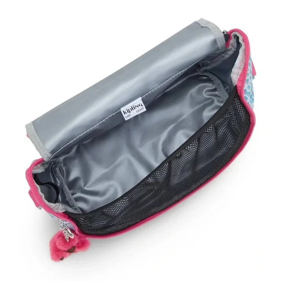 Kipling Kichirou Dreamy‎ Geo Inuslated Lunch Bag with Monkey Keychain NEW - Picture 2 of 16